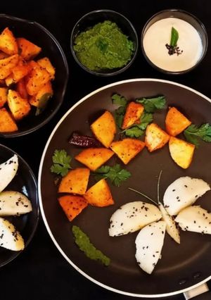 A picture of Leftover Idli fry for kids.