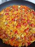 Arroz meloso con calabaza y marisco