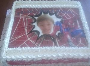 Una foto de Torta hombre araña
