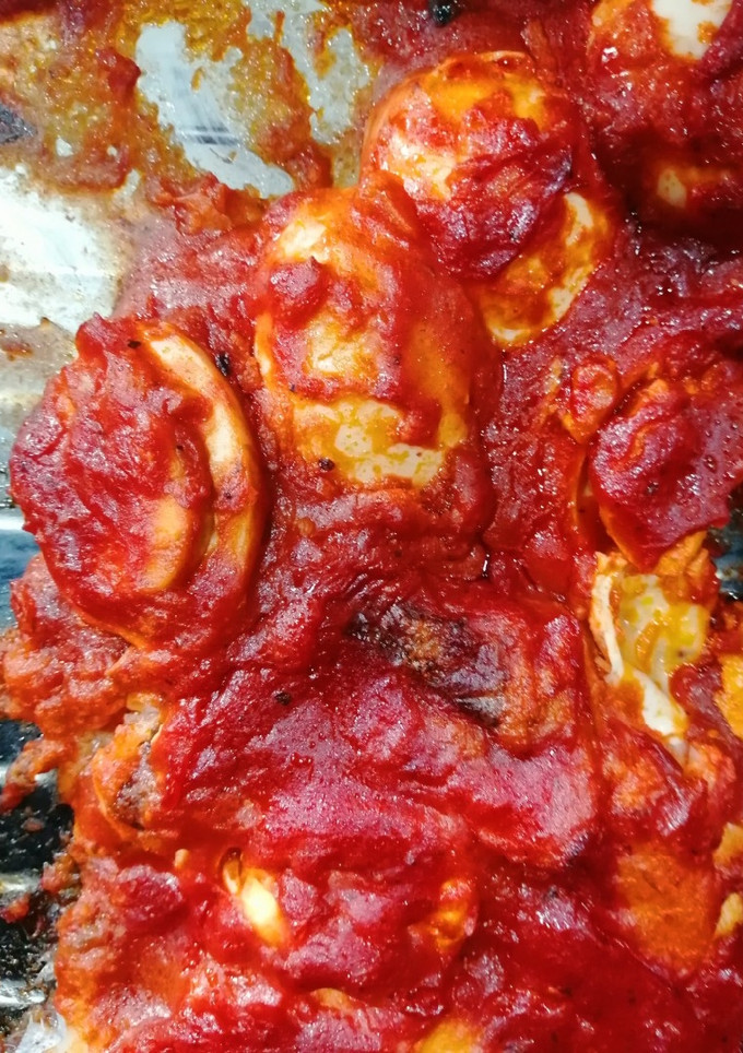 Una foto de Bacalao con huevos