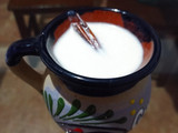 Atole de cacahuate y naranja