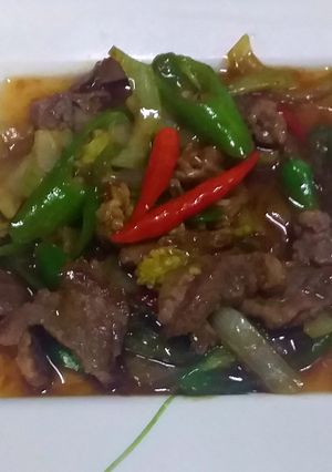 รูปของ เนื้อผัดพริกสด
