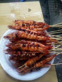Hình của món Tôm nướng sa tế.