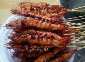 Hình của món Tôm nướng sa tế.