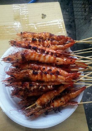Hình của món Tôm nướng sa tế.