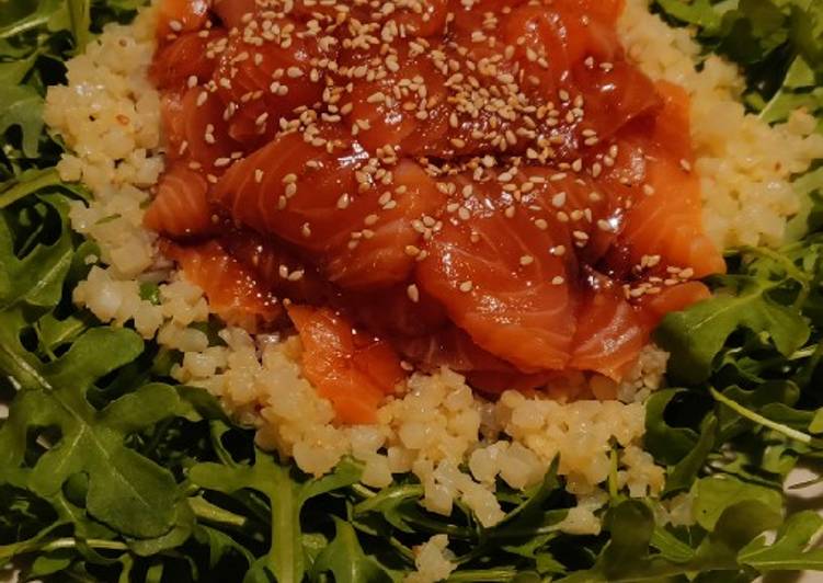 Easy Way to Prepare Appetizing Sashimi coliflower salad