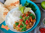 Una foto de tempeh en salsa