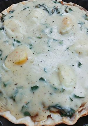 Una foto de Muzza vegana