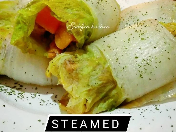 Cara Simple Membikin Resep  Steamed Cabbage Rolls (so simple, Yummy and Healthy) yang Lezat, Lezat Sekali