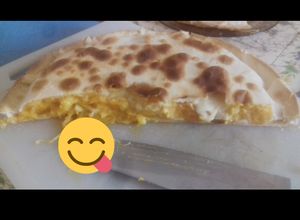 Una foto de Tarta de calabaza, anquito y choclo