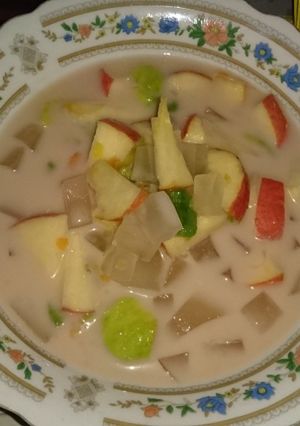 Foto resep Sop buah sederhana nutrijel kelapa muda