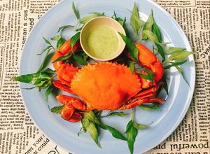Hình của món Cua Hấp Muối.