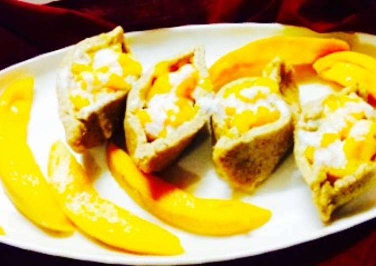 Mango &amp; cream stuffed Paneer boats&hellip;#Dussehra
