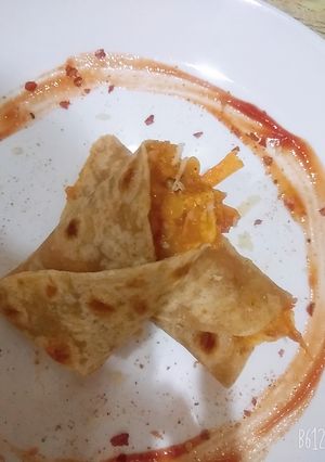A picture of Veg kathi Roll.
