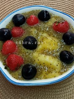 عکسی از دستور پودینگ پروتئین و دانه چیا