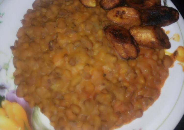 Porridge beans and plantain