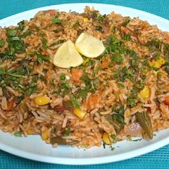 A picture of Corn & Vegetable Tawa Rice.