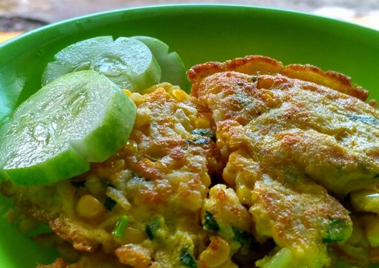 Resep Omelet Nasi Jagung 😆 Super Enak