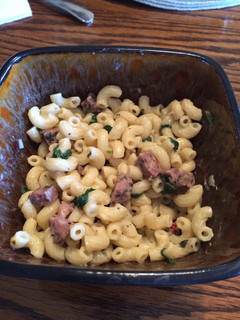 A picture of Sausage pasta florentine .