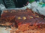 Una foto de budin proteico harina