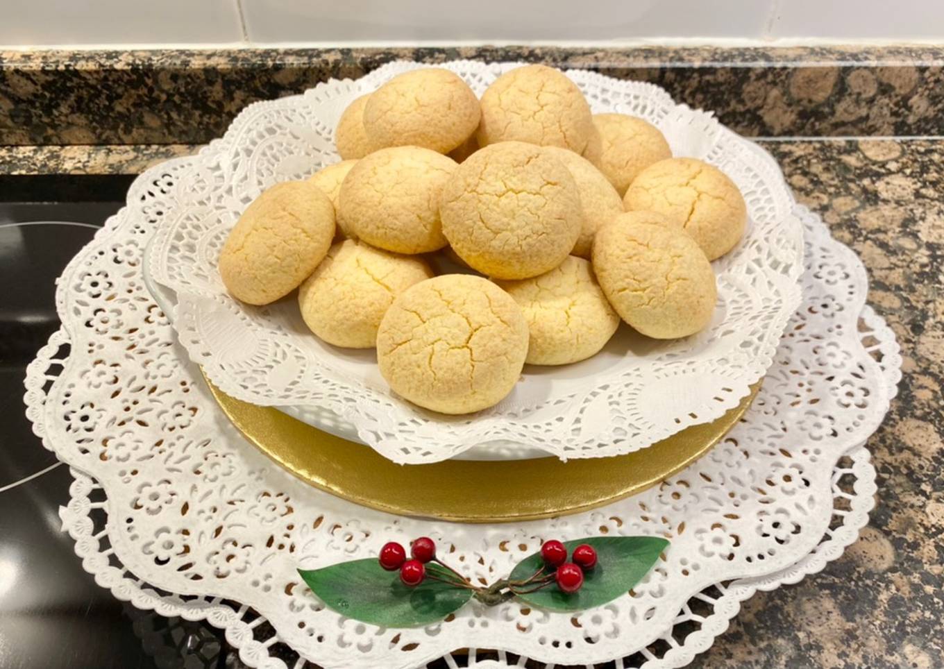 Galletas blandas con harina de maíz y coco