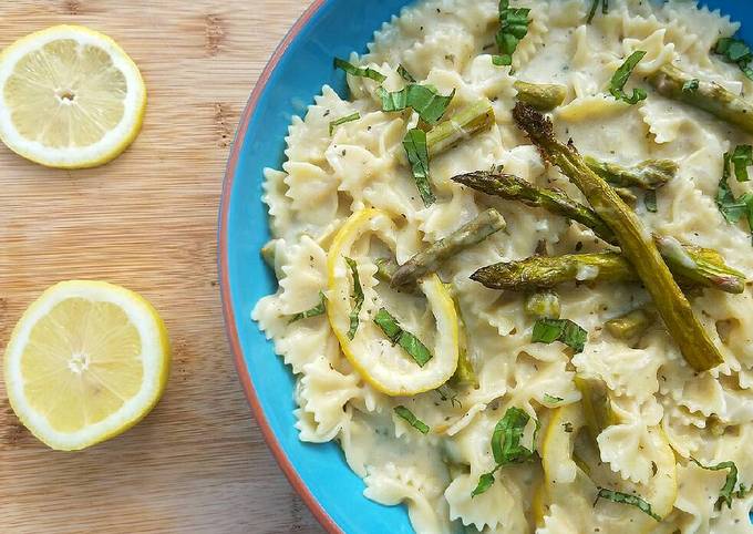 Recipe of Super Quick Homemade Vegan Pasta | Creamy Asparagus &amp; Lemon