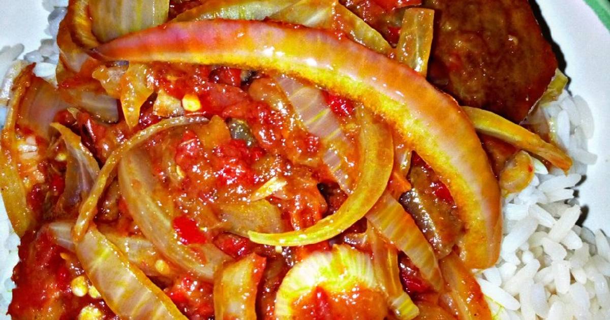 Rice and onion sauce Recipe by Ammaz Kitchen Cookpad