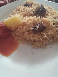 A picture of Beef pilaf.