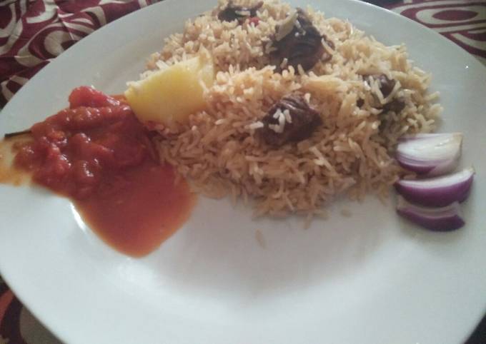 Steps to Make Super Quick Homemade Beef pilaf