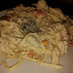 A picture of Chicken Carbonara.
