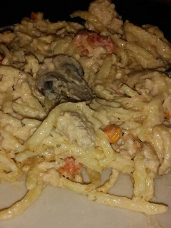 A picture of Chicken Carbonara.