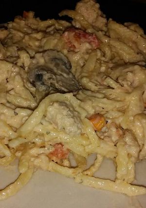A picture of Chicken Carbonara.