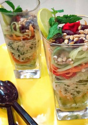 A picture of Vegetables Falooda Salad.