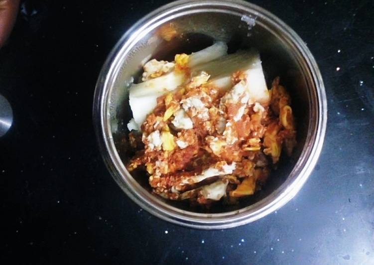 Yam and Egg sauce
