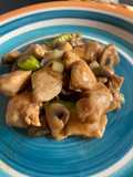 Pollo en salsa de ostras