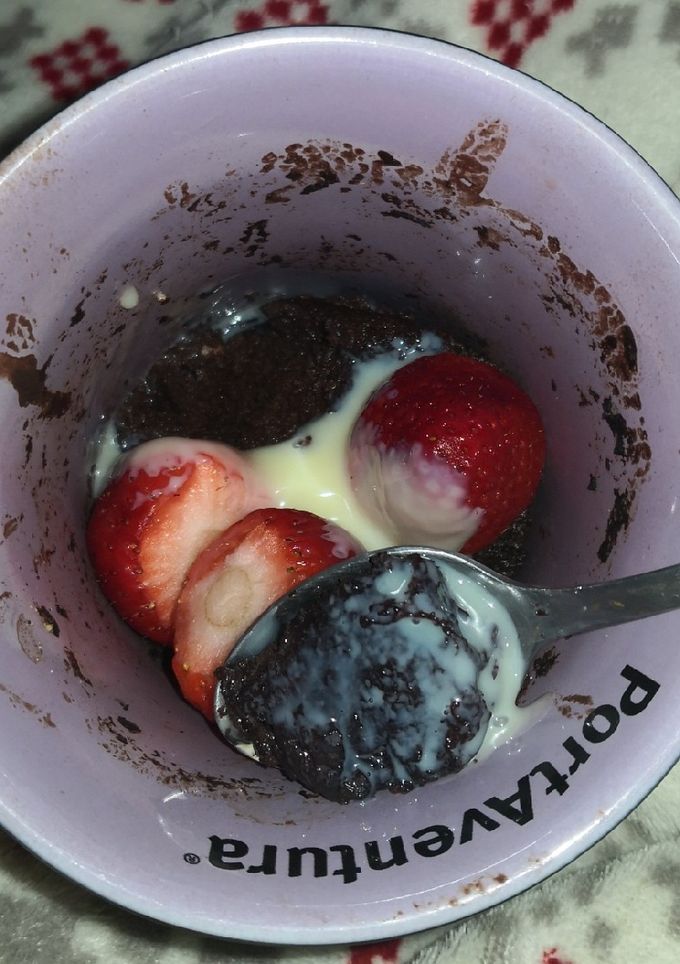 Una foto de Bizcocho a la taza "sano"
