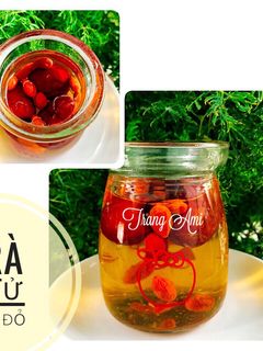 Hình của món Ăn dặm - Trà kỷ tử táo đỏ.