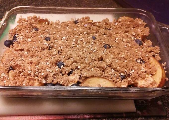 Smoked Apple Blueberry Crisp