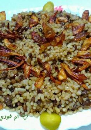A picture of Mujadara with Bulgur.