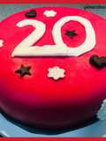 Tarta forrada de fondant Judit