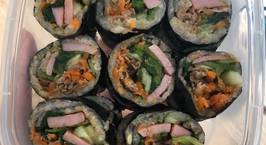 Hình ảnh món Kimbap (김밥) made by 1 người khá lười và hậu đậu