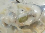 A picture of clam chowder