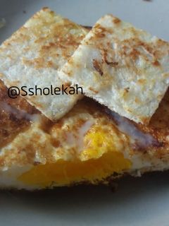 Foto resep Roti bakar telur ceplok teflon