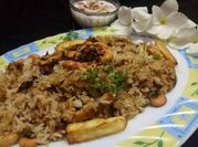 A picture of kaju biryani