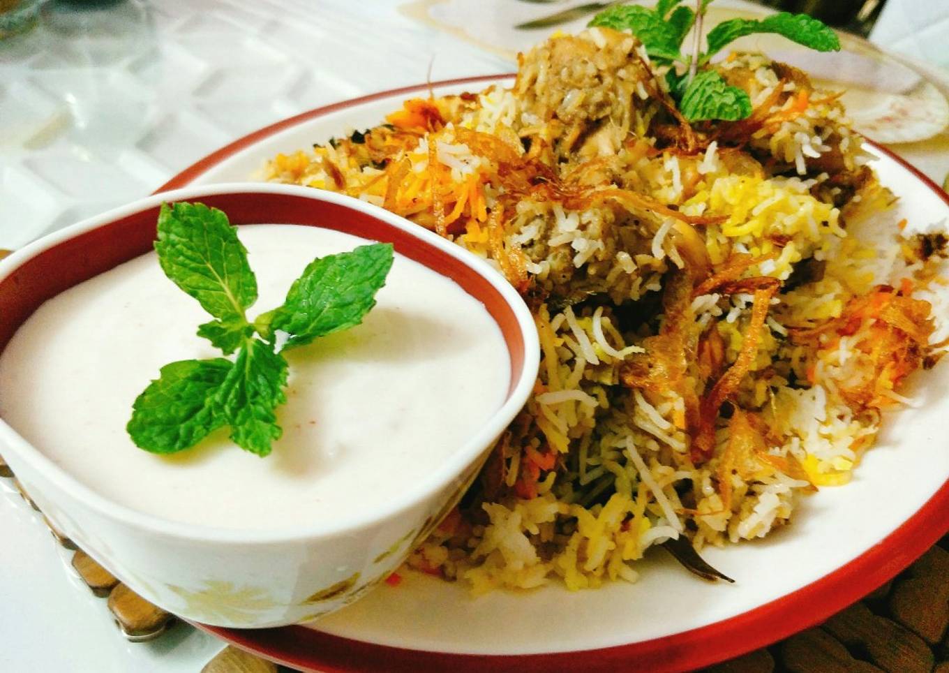 Hyderabadi chicken Dum Biryani