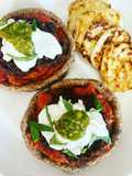 Sopes con berenjoles y asientos - keto