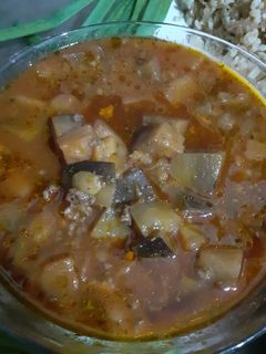صورة لوصفة مرقة الباذنجان 😋