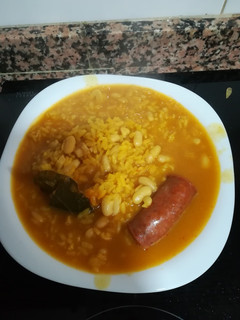 Una foto de Arroz con habichuelas