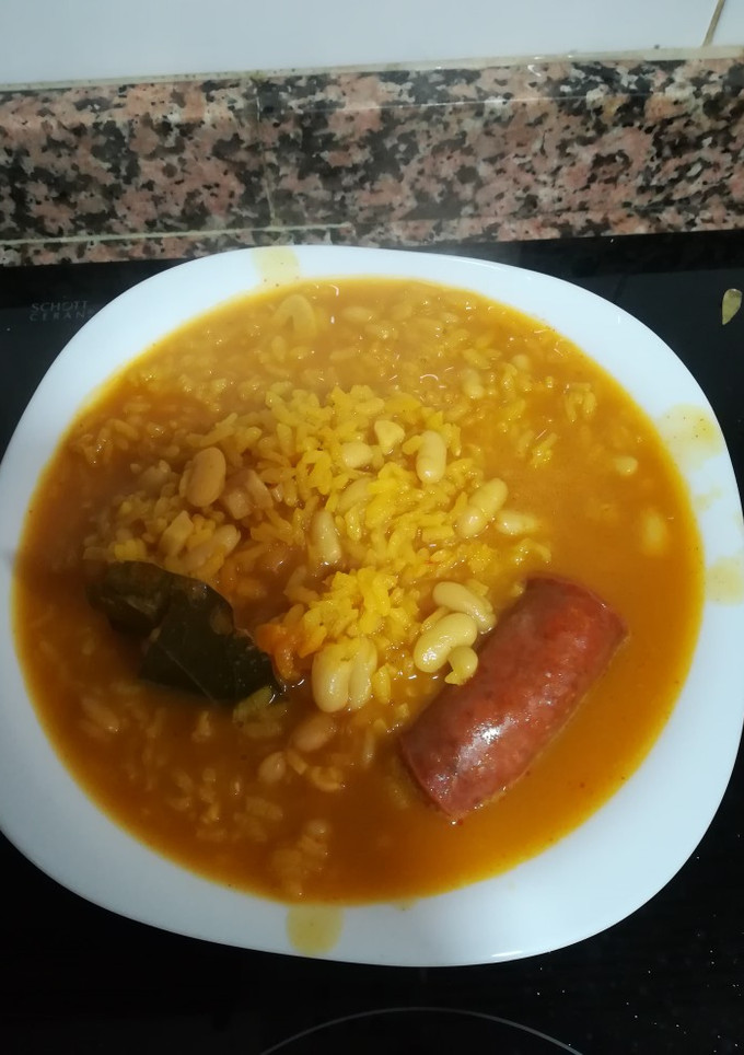 Una foto de Arroz con habichuelas