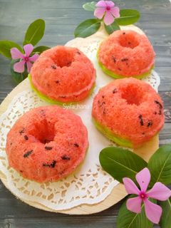 Foto resep Bolu Kukus Semangka
